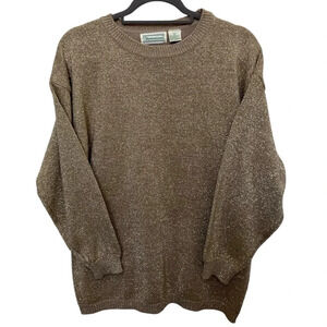 Shenanigans Vintage Metallic Gold Sweater Size Small